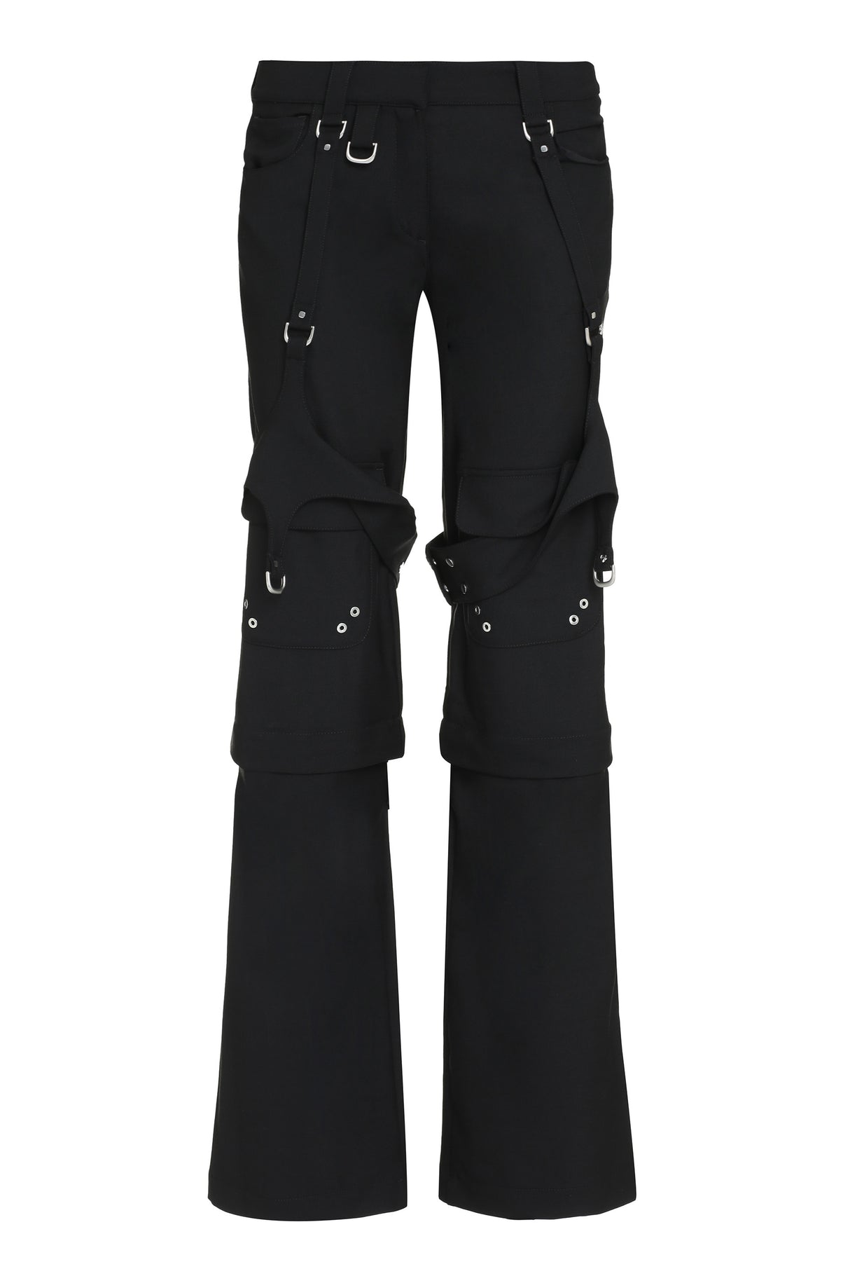 OFF-WHITE Wool Blend Baggy Cargo Trousers