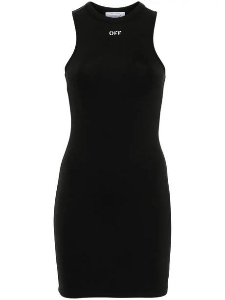 OFF-WHITE Sleek and Sporty Black Rowing Dress for Women - SS24 Collection