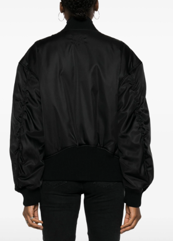 OFF-WHITE Women's Black Jacket with Embroidered Logo