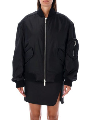 OFF-WHITE Nylon Bomber Jacket for Women - FW23