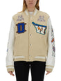 OFF-WHITE Leather Varsity Jacket Size 42