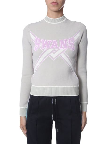 OFF-WHITE Chic Cropped Sweater with Slim Fit