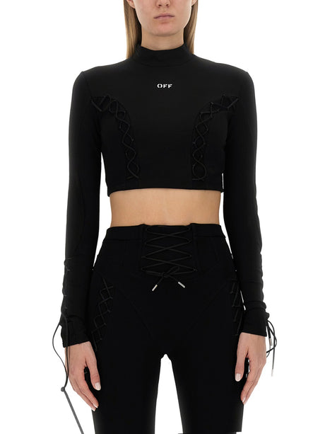 OFF-WHITE Slim Fit Logo Top for Women - FW23