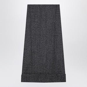 PRADA High Waist Midi Skirt with Back Pleats