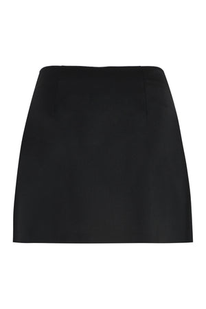 PRADA Embellished Button Satin Skirt