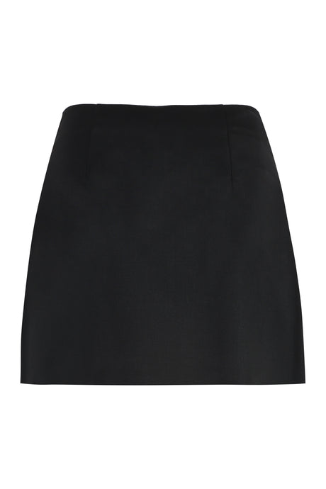 PRADA Embellished Button Satin Skirt