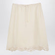 PRADA Elegant Silk Mini Skirt with Drawstring Waist