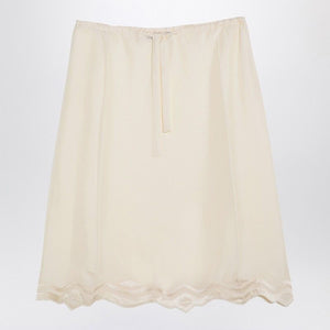 PRADA Elegant Silk Mini Skirt with Drawstring Waist