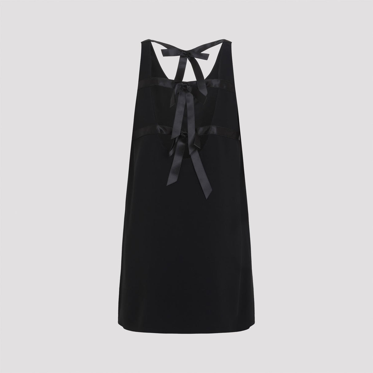 PRADA Elegant Bow-Back Crepe Dress