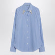 PRADA Poplin Shirt with Rhinestone Detail