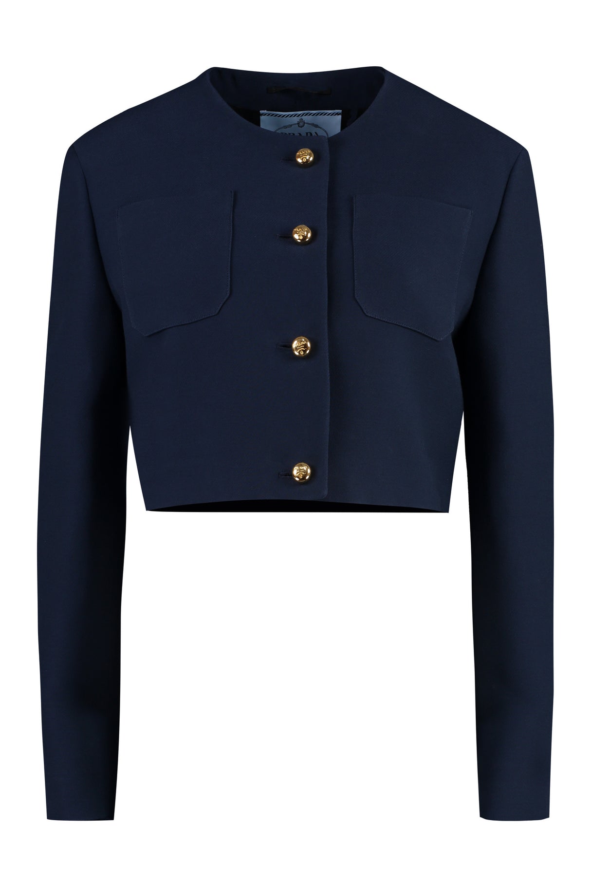 PRADA Elevated Wool Blazer with Two Front Pockets