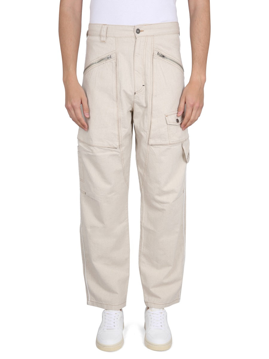 ISABEL MARANT Men's Stylish Parker Pants with Button Closure