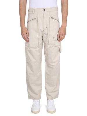 ISABEL MARANT Men's Stylish Parker Pants with Button Closure