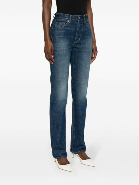 TOM FORD Straight Leg Denim Jeans - Mid Rise