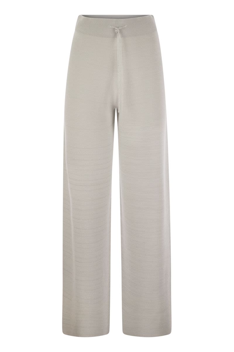 FABIANA FILIPPI Wide Trousers in Organic Cotton and Lurex