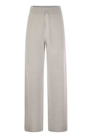 FABIANA FILIPPI Wide Trousers in Organic Cotton and Lurex