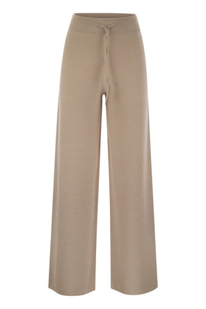 FABIANA FILIPPI Wide Trousers in Organic Cotton and Lurex