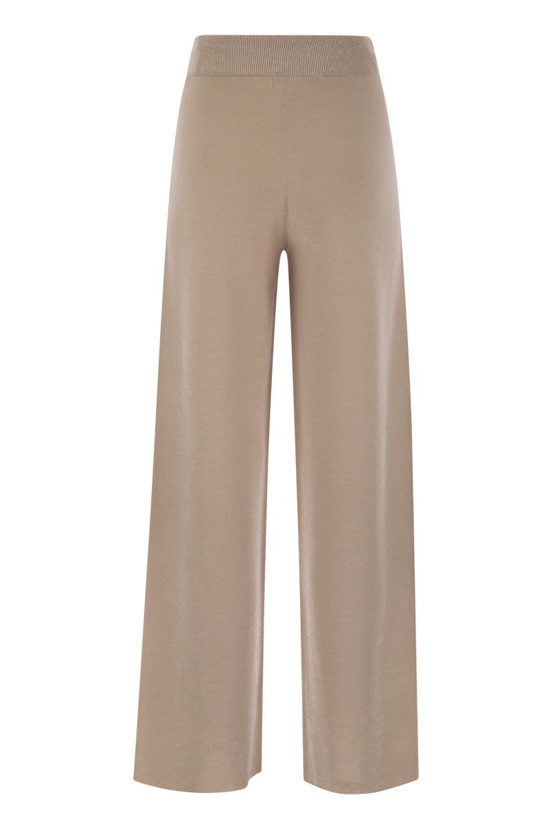 FABIANA FILIPPI Wide Trousers in Organic Cotton and Lurex