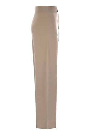 FABIANA FILIPPI Wide Trousers in Organic Cotton and Lurex