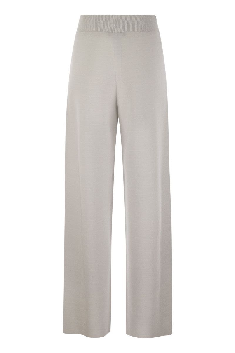 FABIANA FILIPPI Wide Trousers in Organic Cotton and Lurex