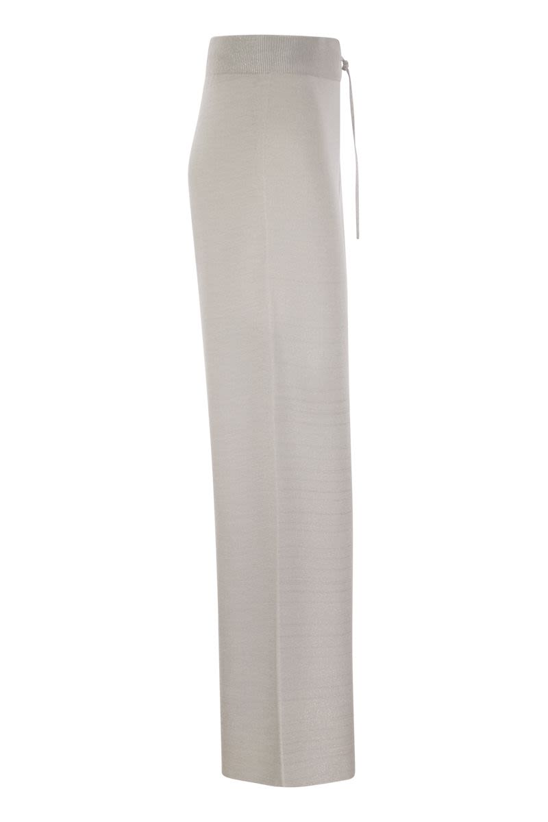 FABIANA FILIPPI Wide Trousers in Organic Cotton and Lurex