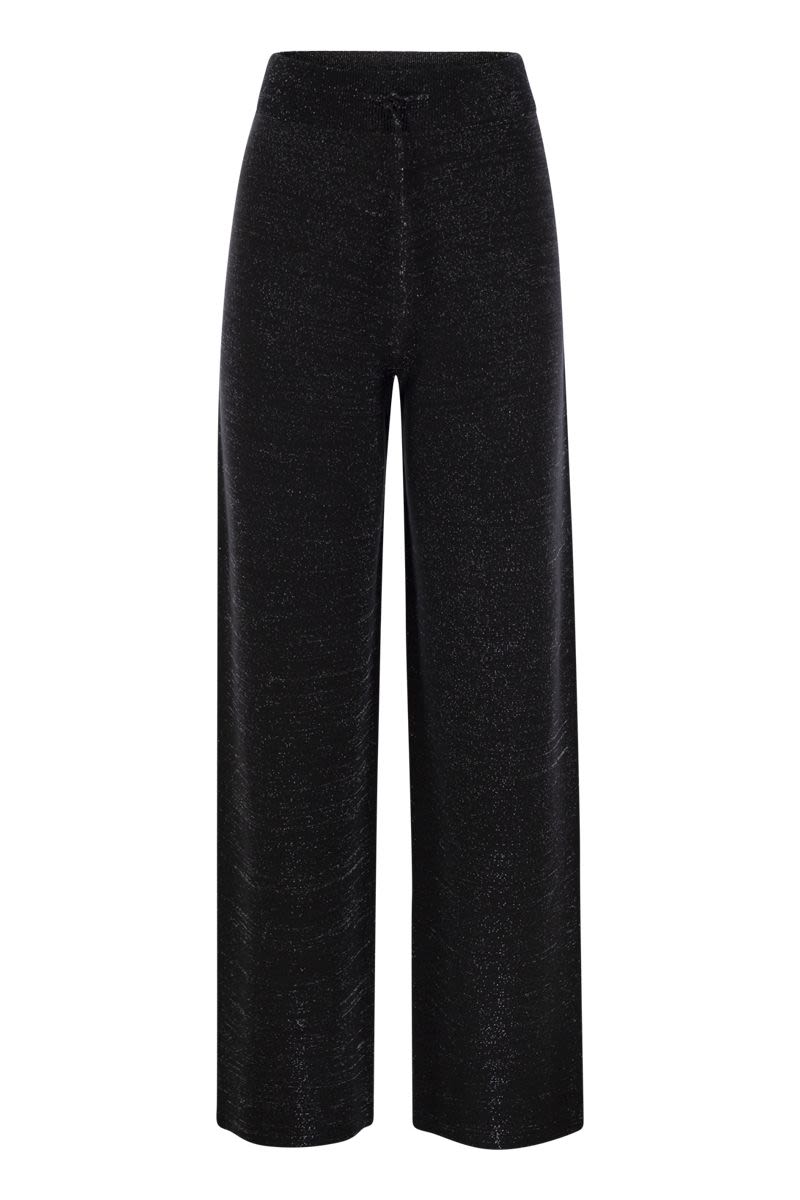 FABIANA FILIPPI Wide Trousers in Organic Cotton and Lurex