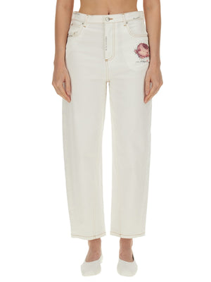 MARNI Floral Appliqué Pants - Size 40