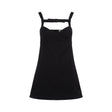 PATOU Elegant Mini Cotton Dress with Statement Bow Detail