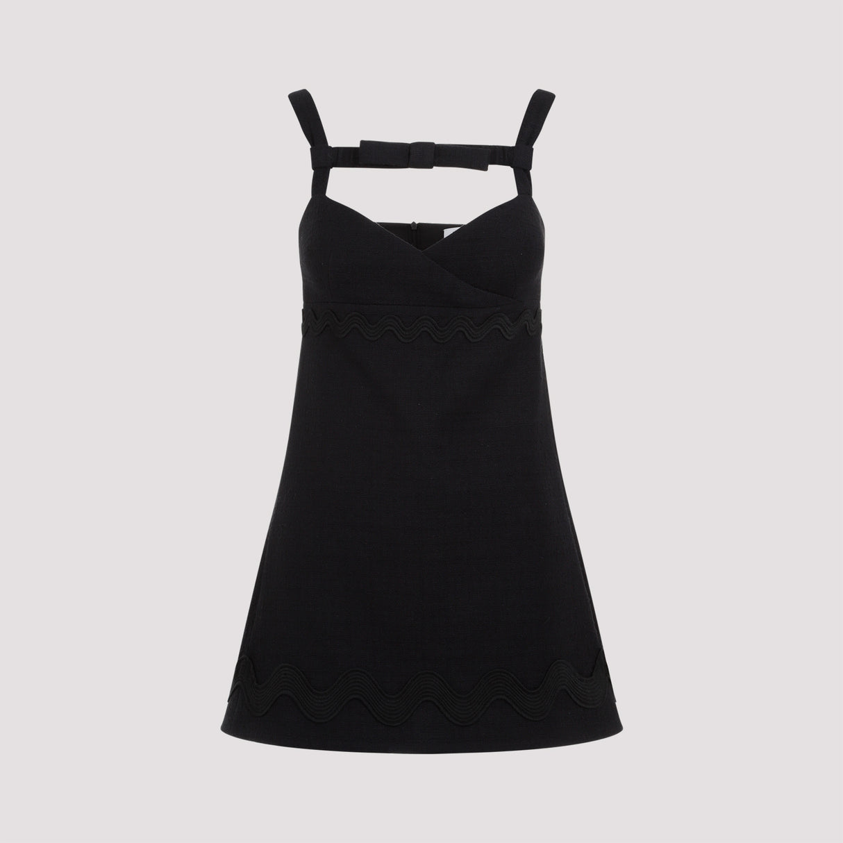 PATOU Elegant Mini Cotton Dress with Statement Bow Detail