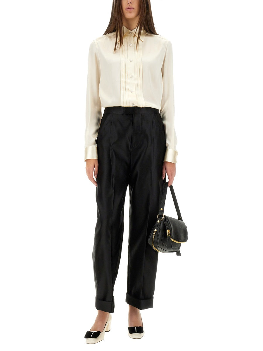 TOM FORD Luxury Silk Pants Size 40 IT for Women