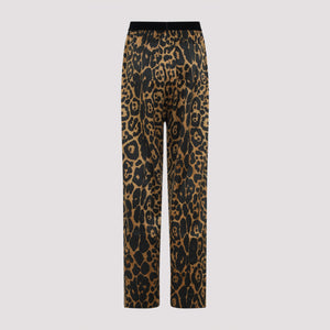 TOM FORD Leopard Print Silk Blend Pants