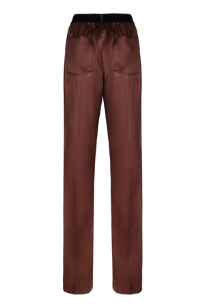 TOM FORD Elegant Silk Blend Trousers with Velvet Accents