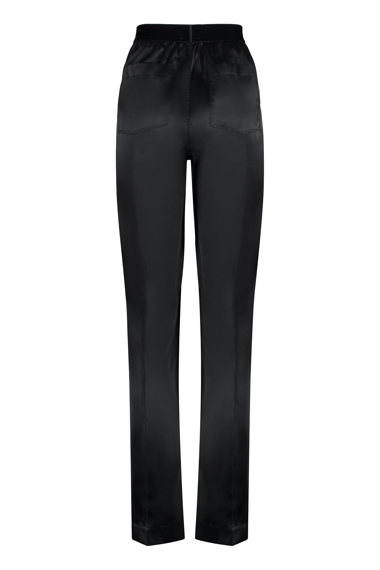 TOM FORD Satin Trousers with Velvet Insert