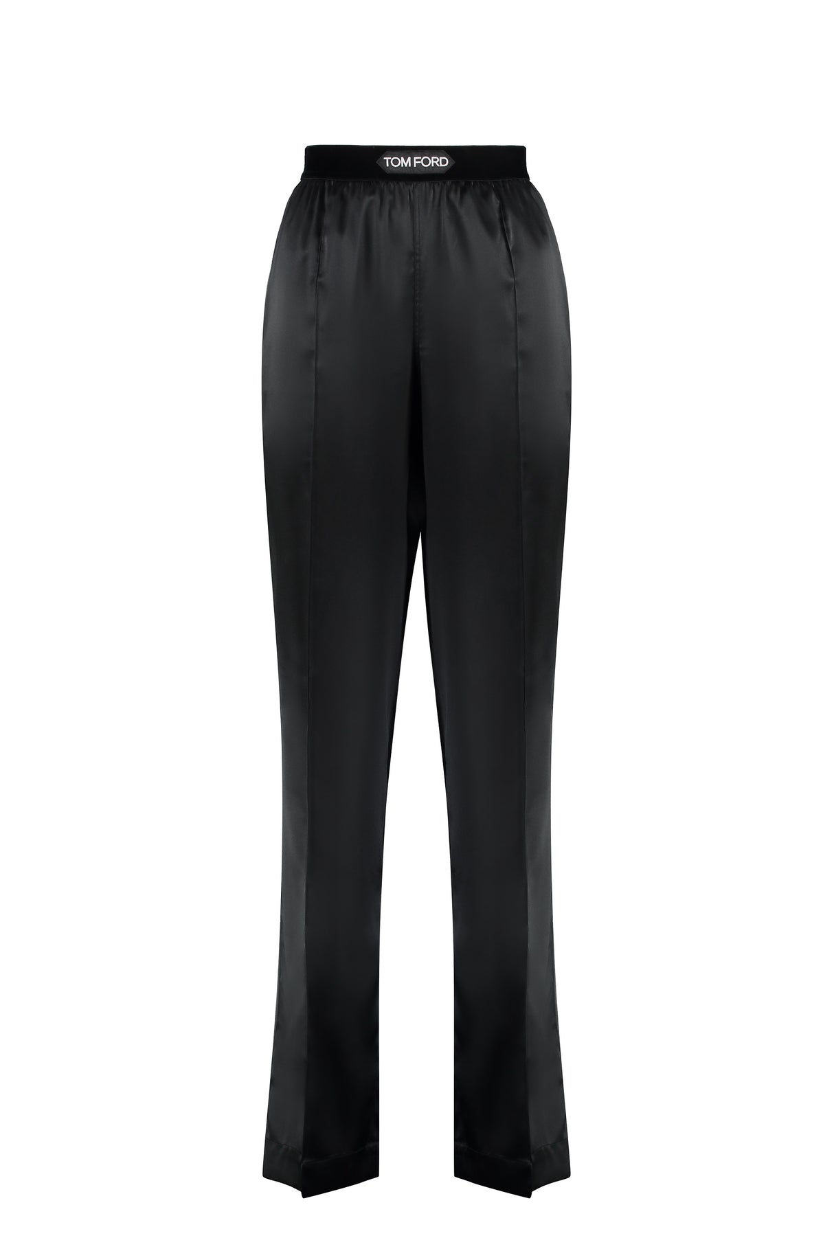 TOM FORD Satin Trousers with Velvet Insert