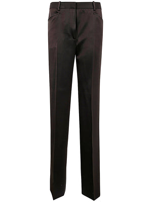 TOM FORD Elegant Silk and Wool Twill Boot Cut Pants for Women