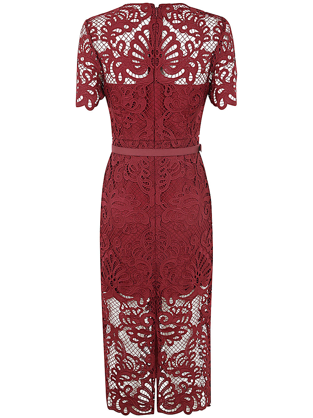 SELF-PORTRAIT Guipure Lace Button Midi Dress