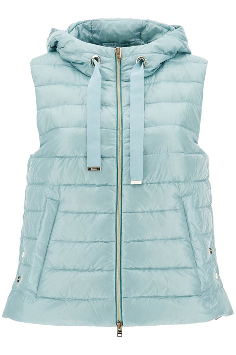 HERNO Lightweight Quilted Gilet with Hood