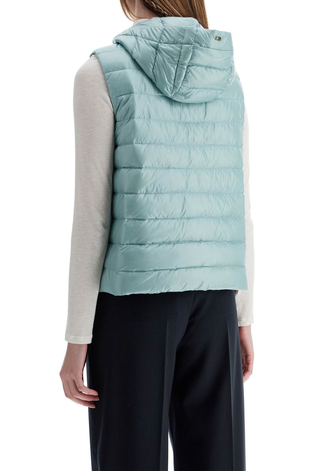 HERNO Lightweight Quilted Gilet with Hood