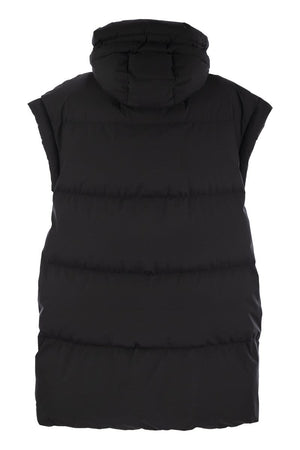 HERNO Layered Urban Vest with High Collar and Hood