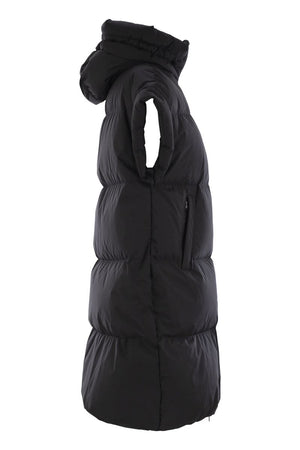 HERNO Layered Urban Vest with High Collar and Hood