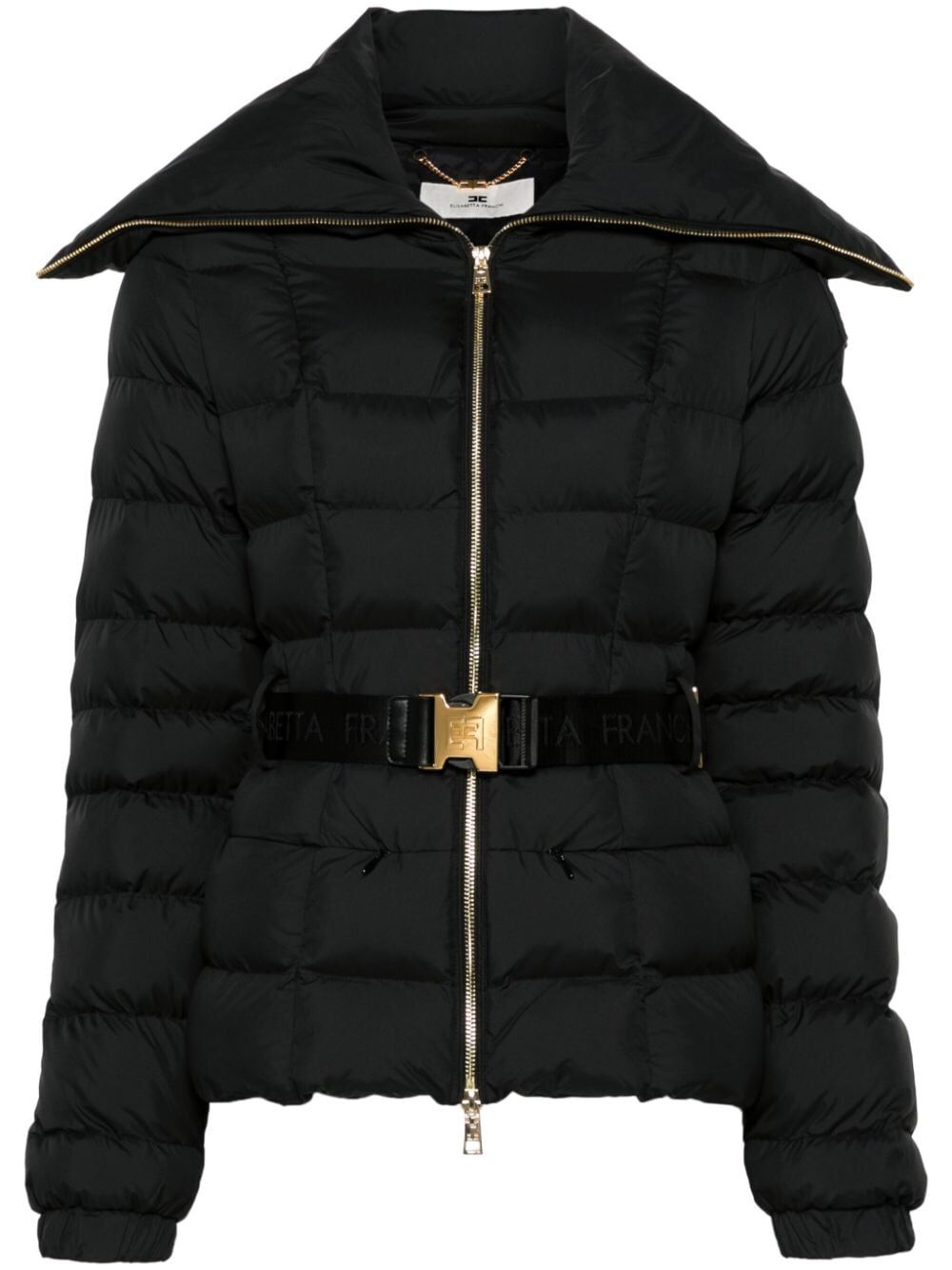 ELISABETTA FRANCHI Belted Short Down Jacket for Women