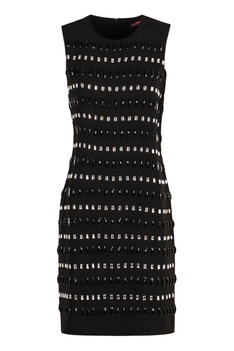 MAX MARA STUDIO Elegant Rhinestone-Embellished Cady Dress