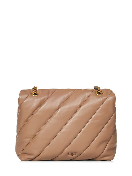 PINKO Large Quilted Shoulder Handbag