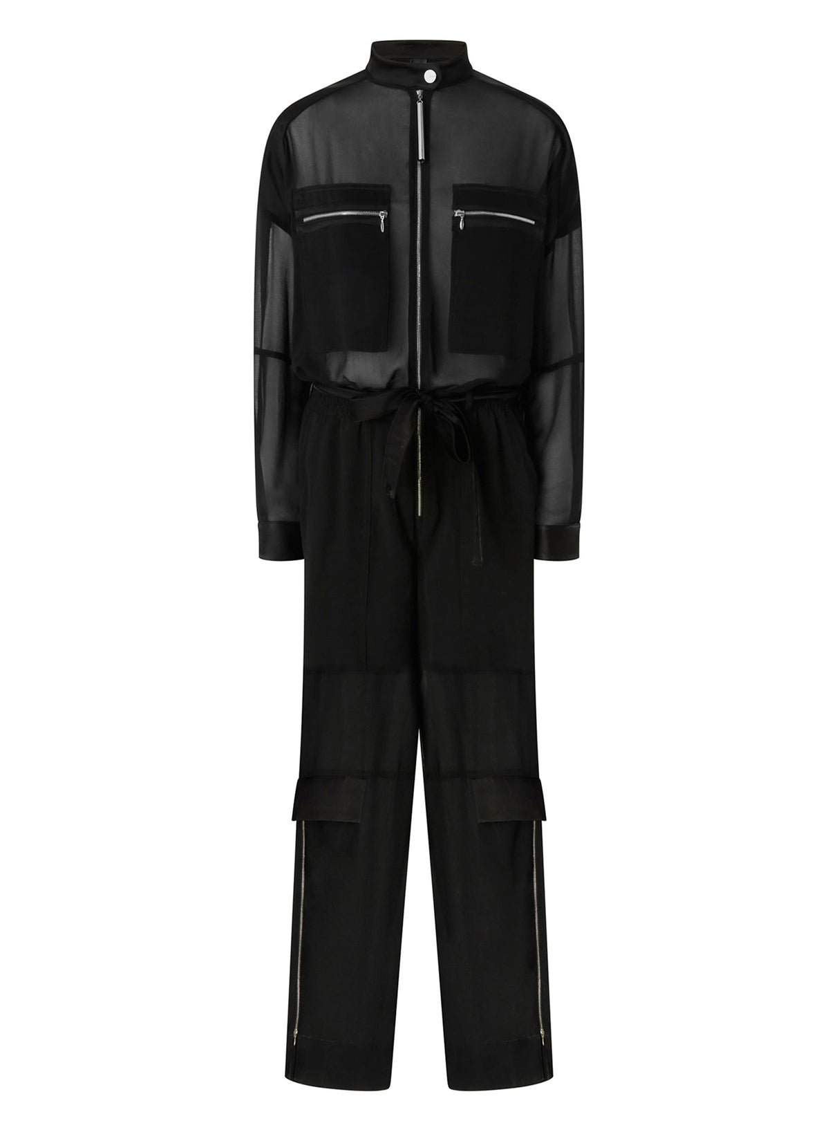 PINKO Chic Cargo Jumpsuit with Belted Waist