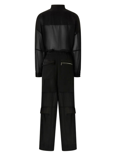 PINKO Chic Cargo Jumpsuit with Belted Waist