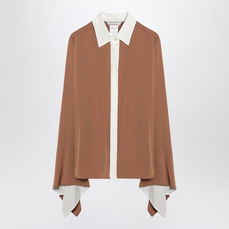 MAX MARA Fluid Fit Colour-Block Silk Shirt