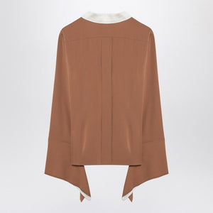 MAX MARA Fluid Fit Colour-Block Silk Shirt