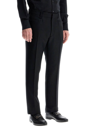 TOM FORD Regular Fit Wool and Silk Trousers