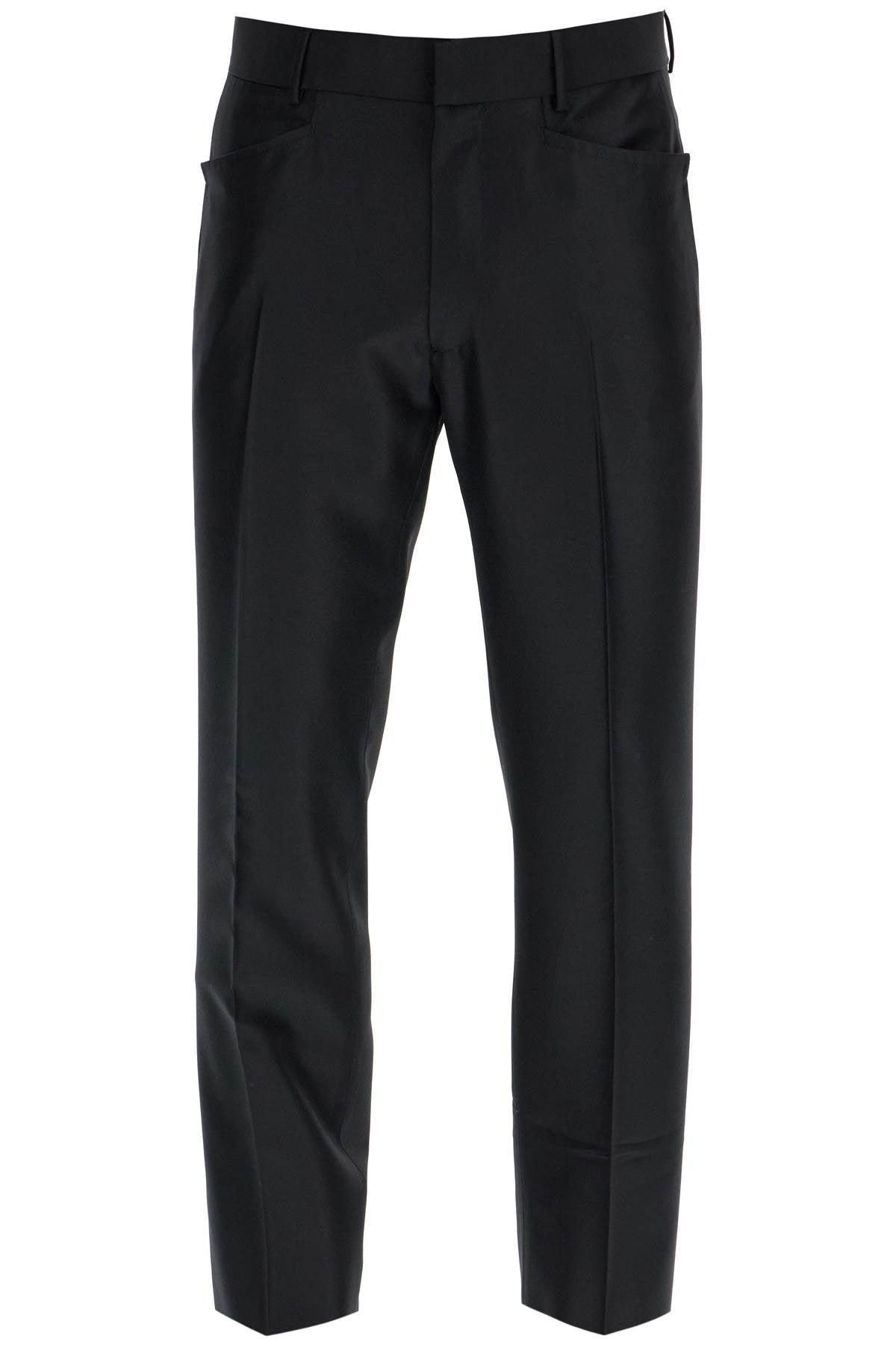 TOM FORD Men's Wool and Silk Regular Fit Trousers