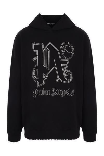 PALM ANGELS Distressed Cotton Hoodie for Men - FW23